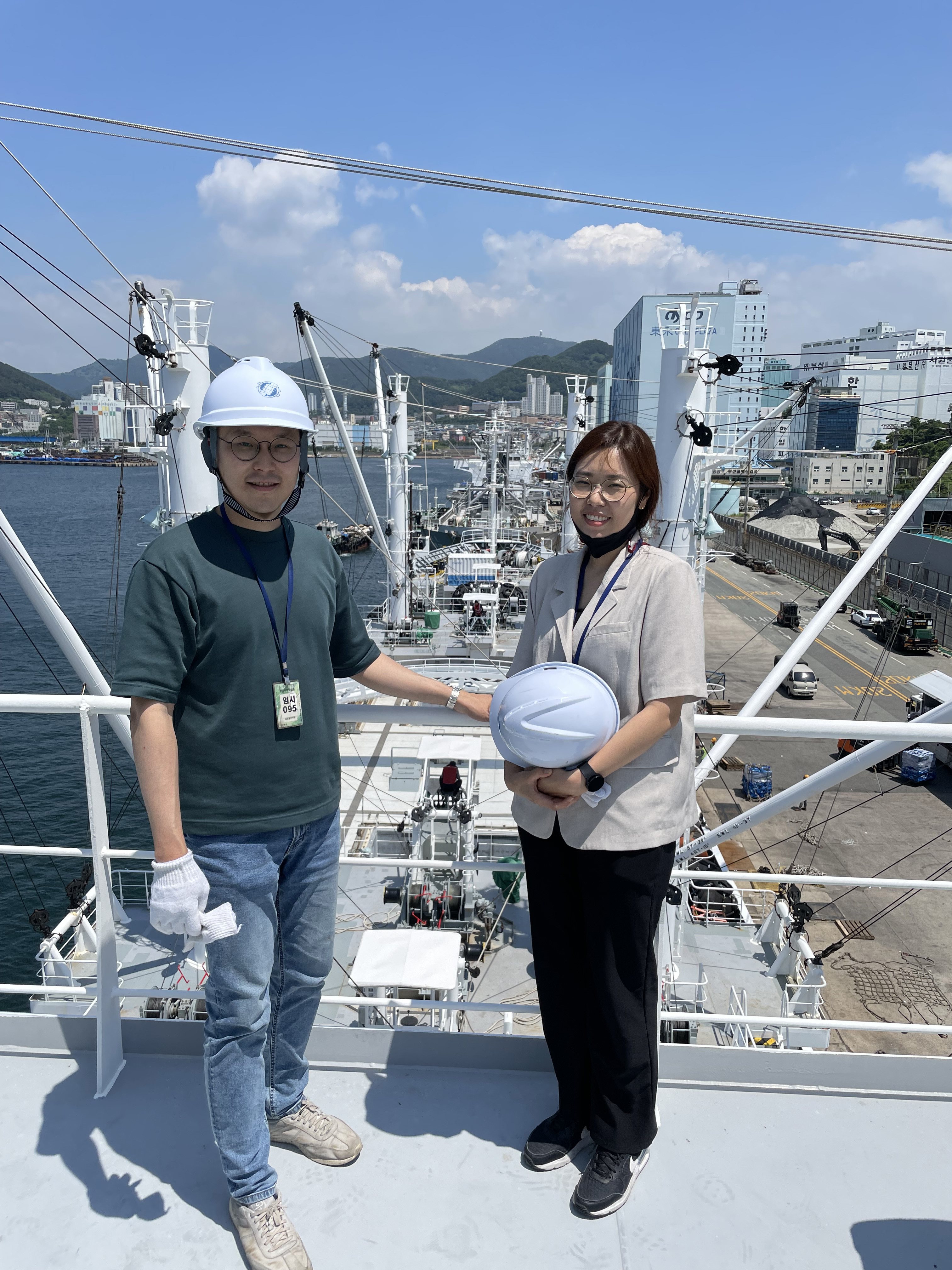 WORLD JOONGANG owners on vessel deck